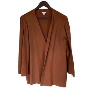 J. Jill Brown Open Cardigan Sweater - 3x